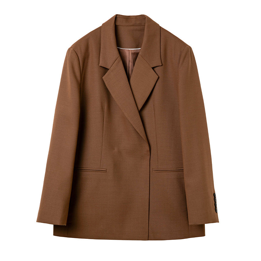 Damen Longline-Blazer mit verdeckter Knopfleiste und schmaler Silhouette Drune