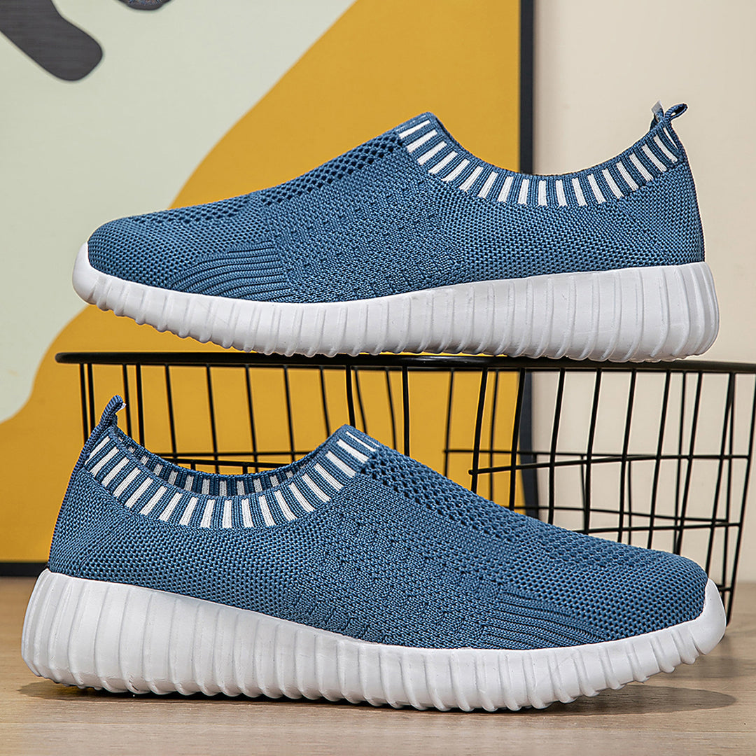 Damen nan elastischer Schlupf-Komfort-Sneaker mit dreidimensionaler Strickstruktur und profilierter Leichtsohle Drune