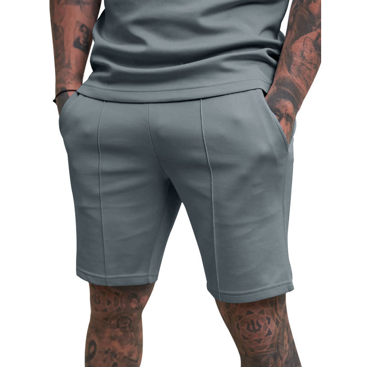 Herren nan kurze Freizeithose aus Baumwollmischung mit elastischem Bund und Kordelzug Drune