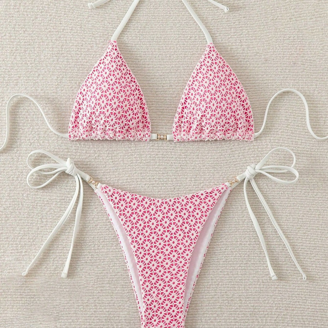 Damen raffinierter Bikinischnitt mit verstellbaren Bindebändern Drune