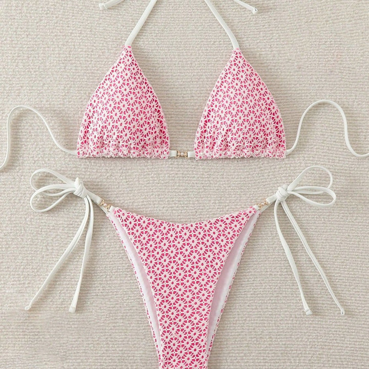 Damen raffinierter Bikinischnitt mit verstellbaren Bindebändern Drune