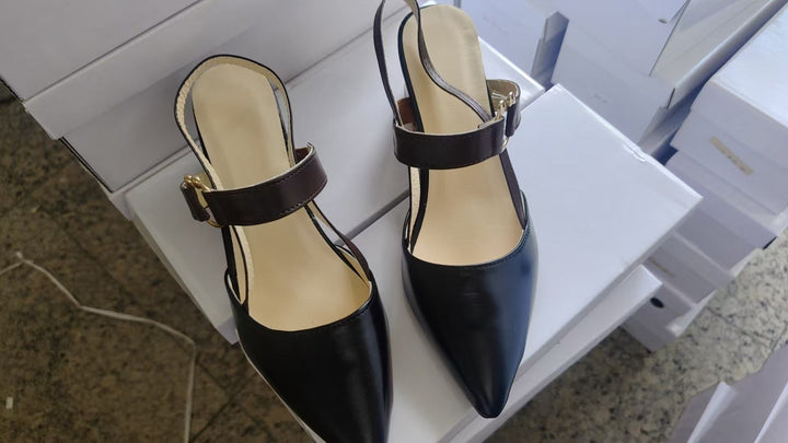 Damen Slingback-Pumps mit modischem Schmuckverschluss Drune