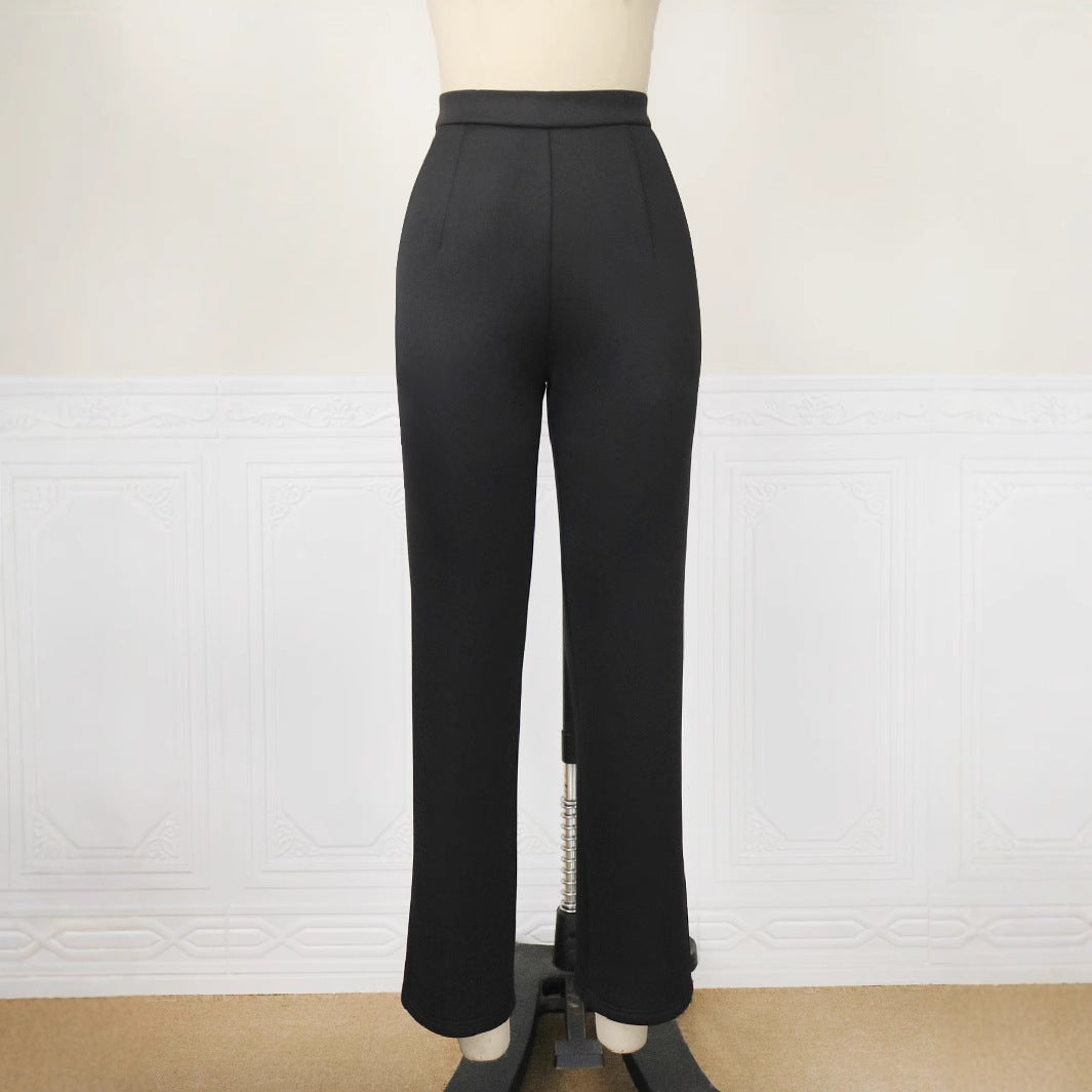 Damen elegante und bequeme hochtaillierte Hose Drune