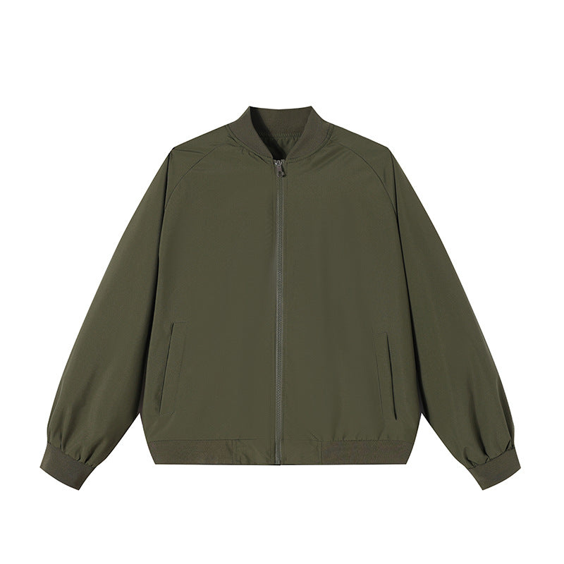 Herren Leichte Bomber-Übergangsjacke mit Raglanärmeln, geripptem Saum & windabweisender Hülle Drune