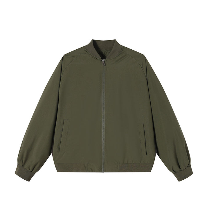 Herren Leichte Bomber-Übergangsjacke mit Raglanärmeln, geripptem Saum & windabweisender Hülle Drune