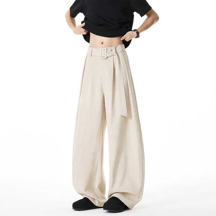 Damen Elegante und lässige weite Stoffhose Drune