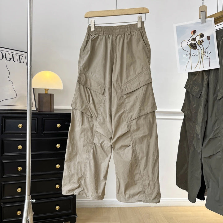 Damen Multifunktionale Cargo-Hose mit elastischem Bund und praktischen Taschen Drune