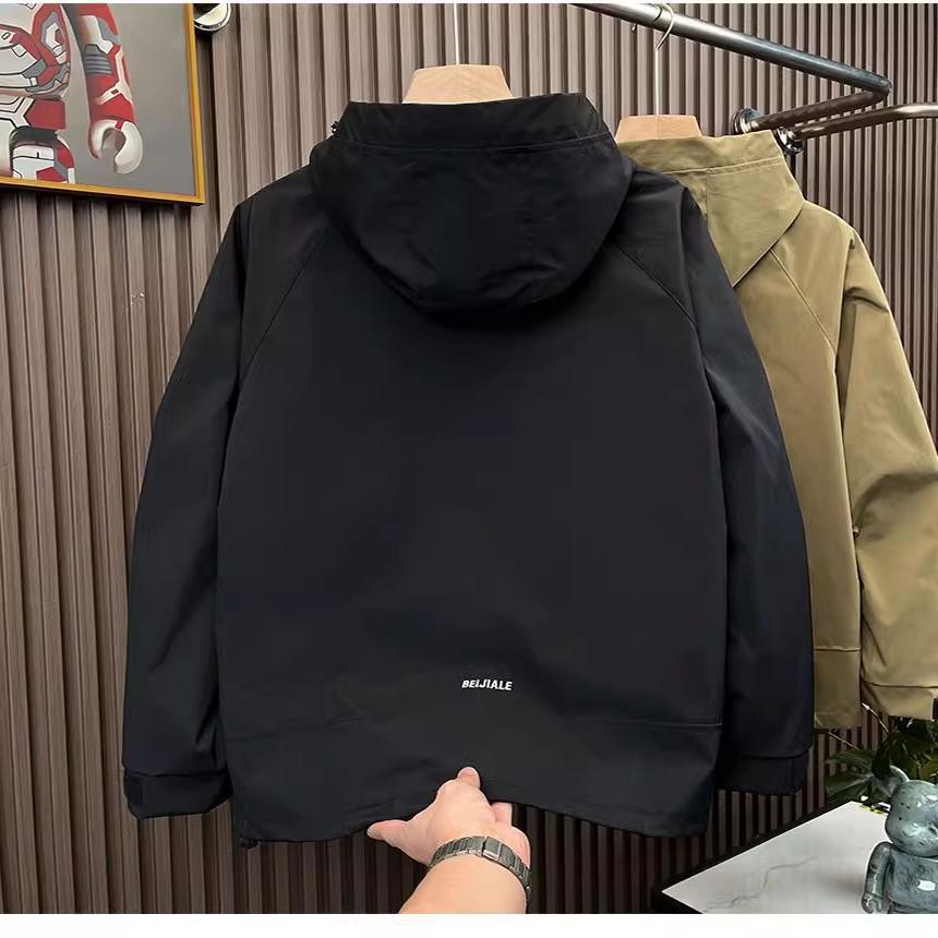 Herren Modische Kapuzenjacke mit vielseitigen Taschen Drune