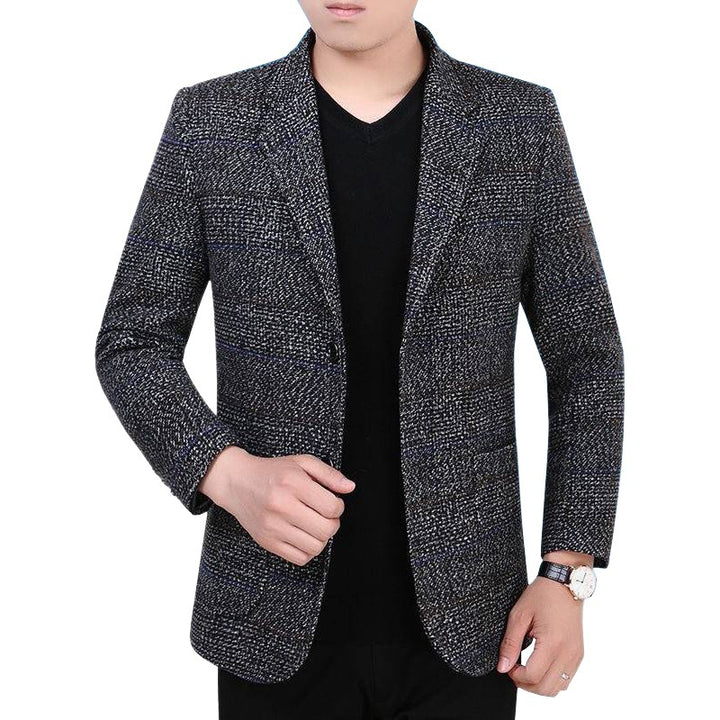 Herren Sakko mit Glencheckmuster schlanke Schnittführung und Zweiknopf-Silhouette Drune