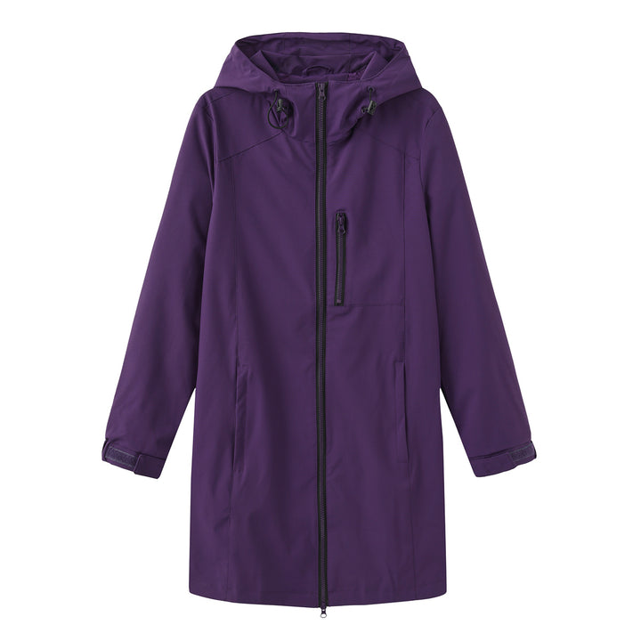 Damen Funktionsjacke mit verstellbarem Kapuzenkragen Drune