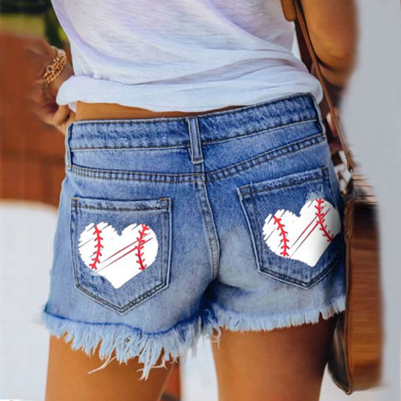 Damen Denim-Shorts mit fransigem Saum und lässigem Destroyed-Look Drune