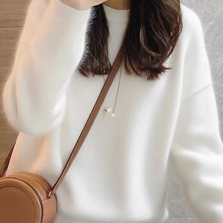 Damen gemütlicher Wollpullover Drune