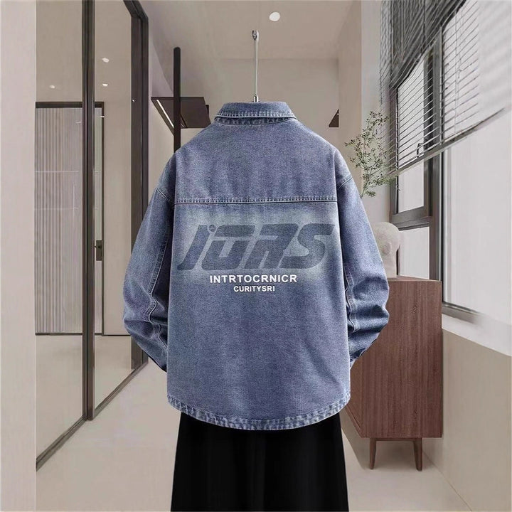 Herren Lässige Denim-Jacke Drune