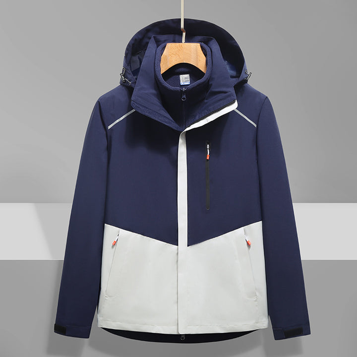 Herren Softshell-Outdoorjacke mit Kapuze, wind- und wasserdicht Drune