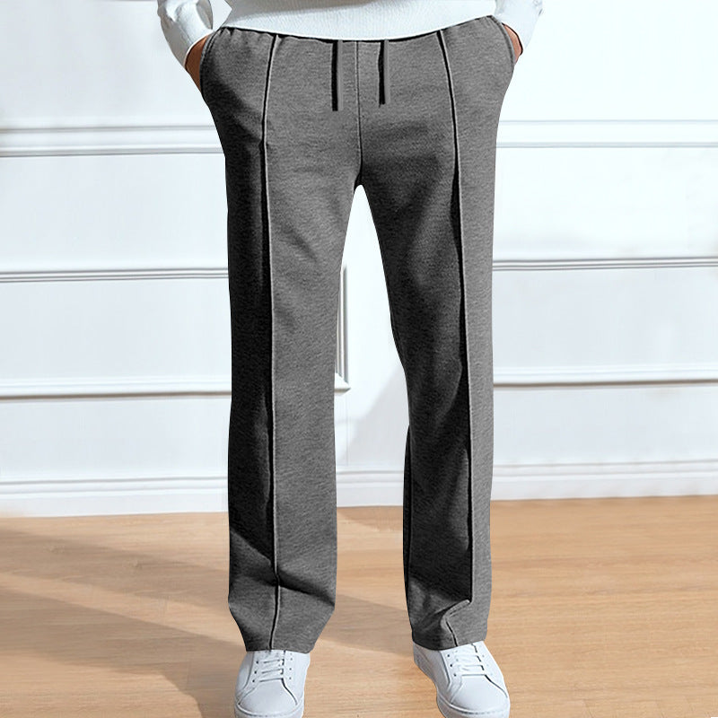 Herren Elegante Freizeithose mit bequemen Seitenstreifen und Gummizug Drune
