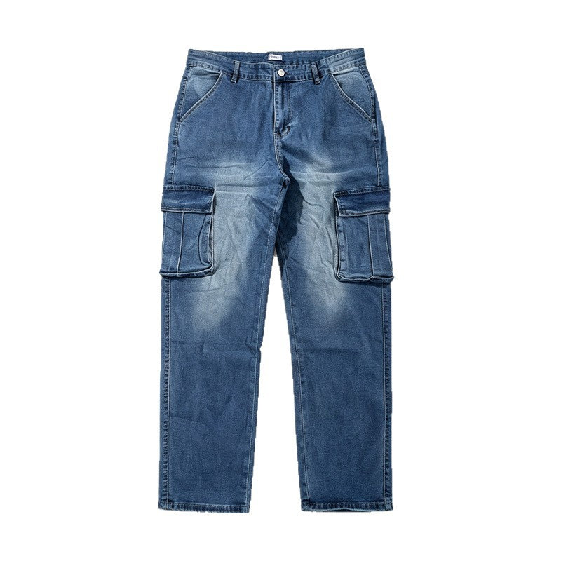 Herren Coole Cargo-Jeans mit elastischem Bündchen Drune