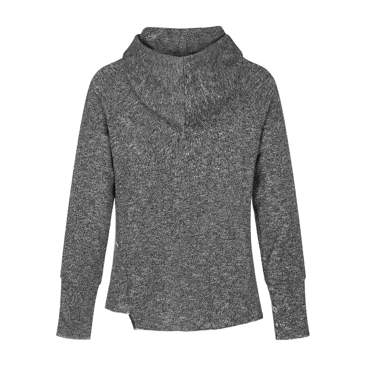 Damen Fein strukturierter Strickpullover mit Schlauchkragen, Raglanärmeln und seitlichem Schlitz Drune