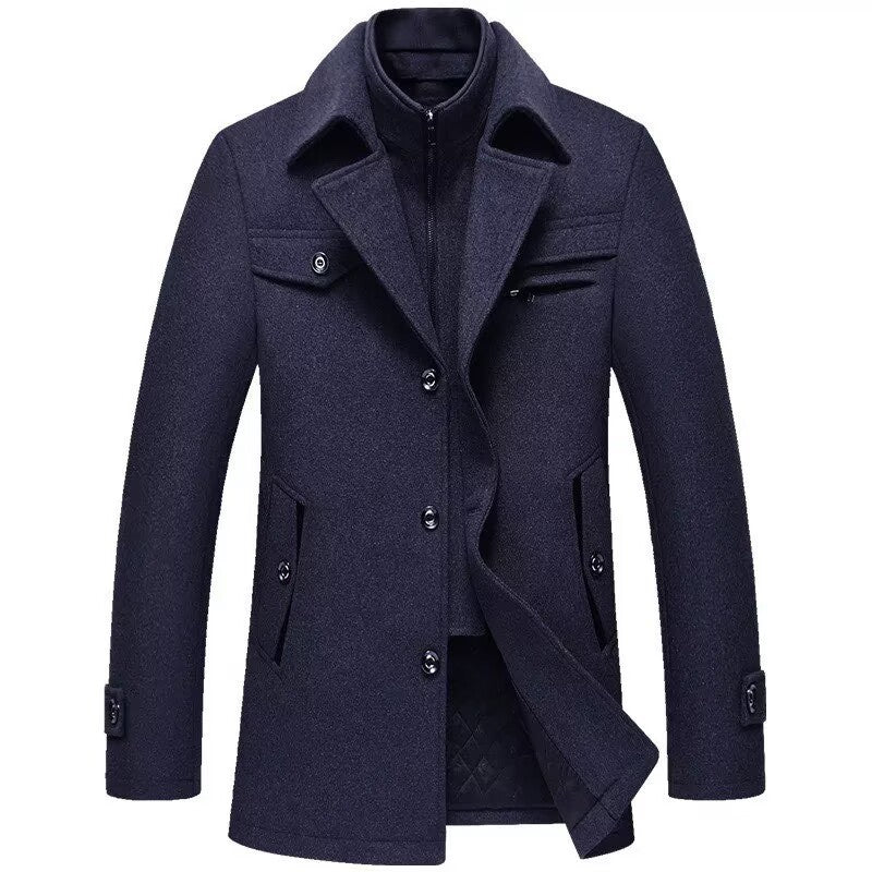 Herren Kurzmantel mit gesteppter Innenjacke und Stehkragen Drune