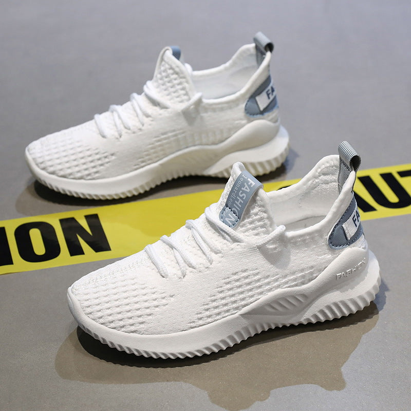 Unisex Atmungsaktiver Strick-Sneaker mit gedämpfter Laufsohle und Slip-On-Passform Drune