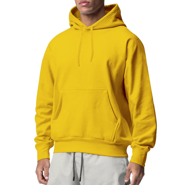 Herren nan Kapuzenpullover mit Kängurutasche, Relaxed-Fit und gerippten Bündchen Drune