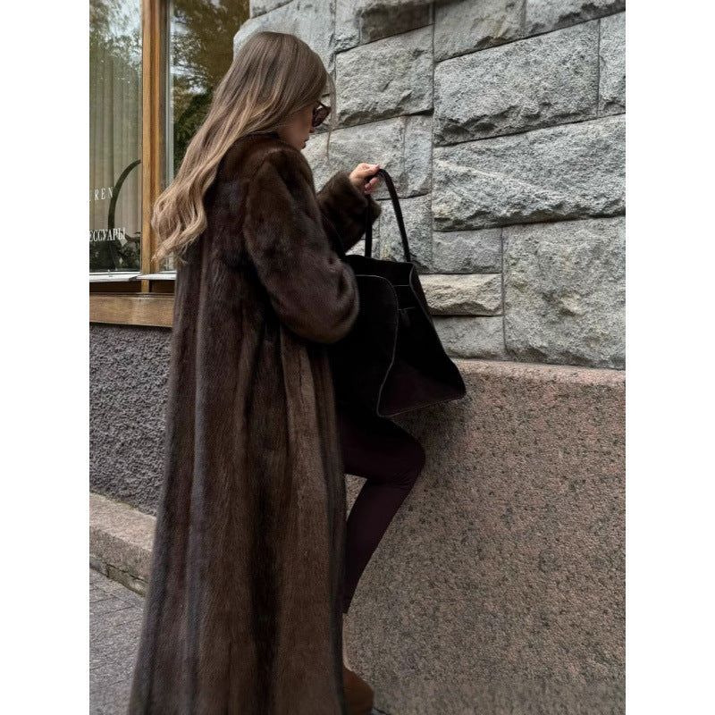 Damen Stilvoller Fleece-Mantel Drune
