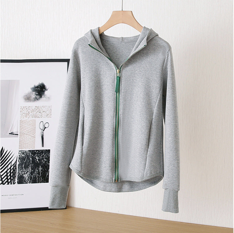 Damen Sportjacke mit Kapuze und Reißverschluss Drune