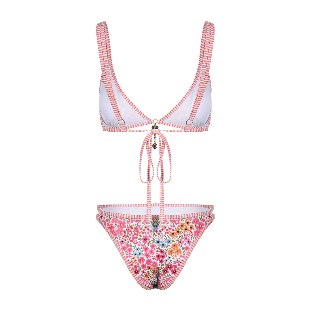 Damen Blumenmuster Bikini Drune
