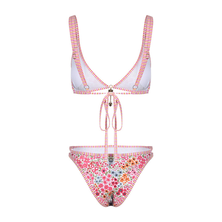 Damen Blumenmuster Bikini Drune