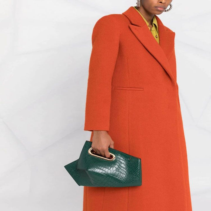 Damen Maxilanger Wollmix-Longcoat mit schlanker Nahtführung und verdeckten Eingrifftaschen Drune
