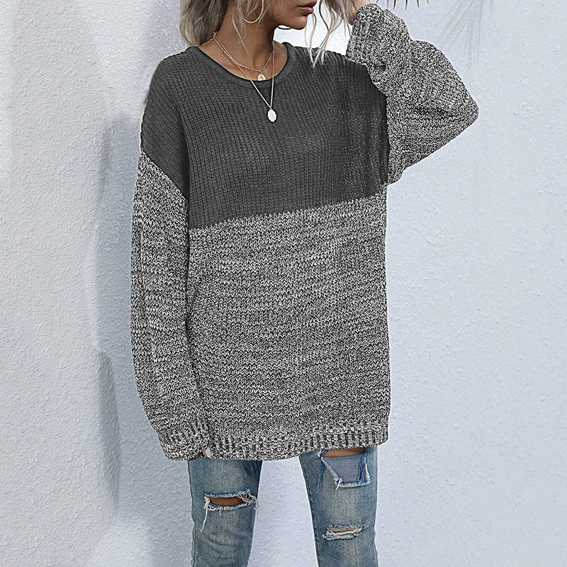 Damen Stilvoller Strickpullover mit luxuriösen Texturen Drune