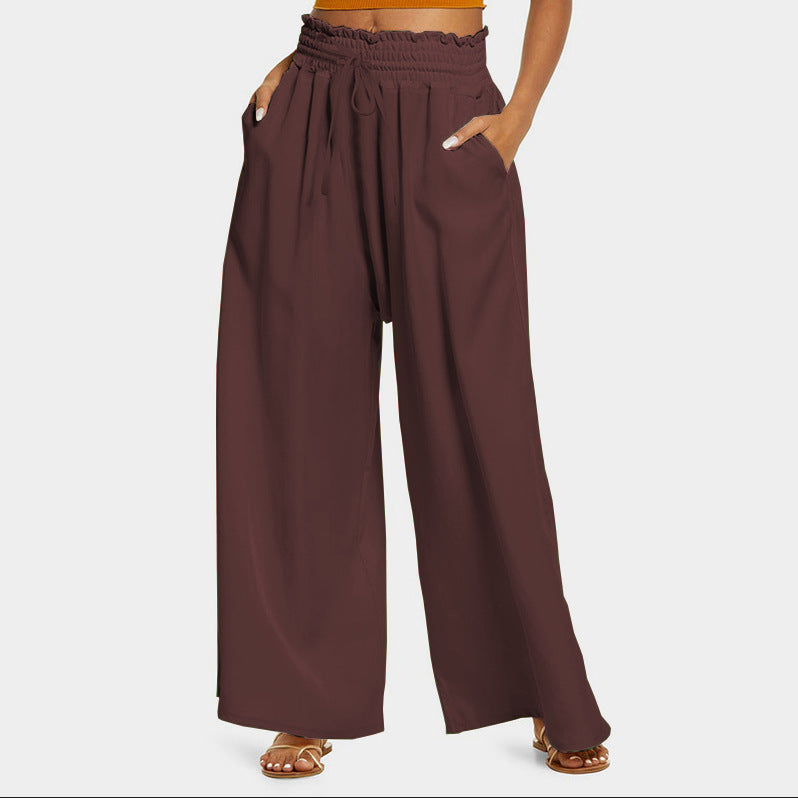 Damen Weite Freizeithose mit elastischem Bund und praktischen Taschen Drune