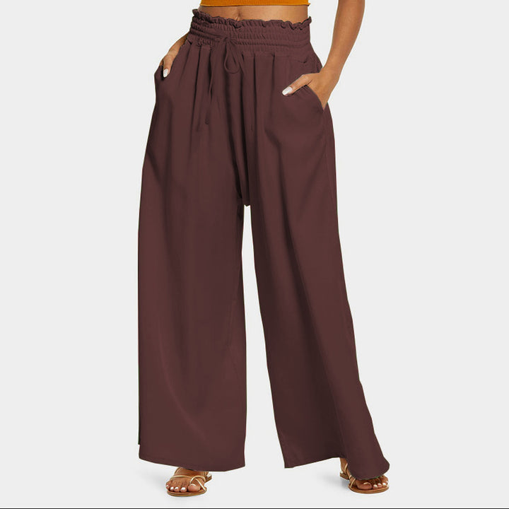 Damen Weite Freizeithose mit elastischem Bund und praktischen Taschen Drune