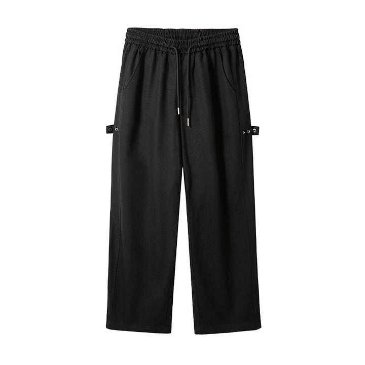 Herren Relaxed‑Fit Baumwoll‑Canvas‑Hose mit Elastikbund, Tunnelzug und Utility‑Seitenschlaufen Drune