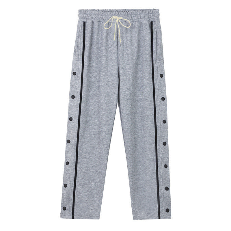 Herren Sportliche Snap-Trackhose mit seitlichen Druckknopfleisten und Tunnelzug Drune