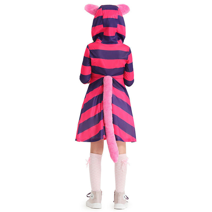 Mädchen Kapuzenkleid mit tierischen Ohren und verspielten Details Drune