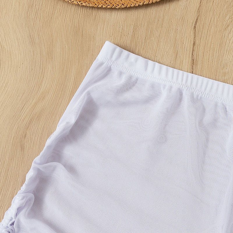 Damen Sportliche Badeshorts mit verstellbarem Rüschendetail Drune