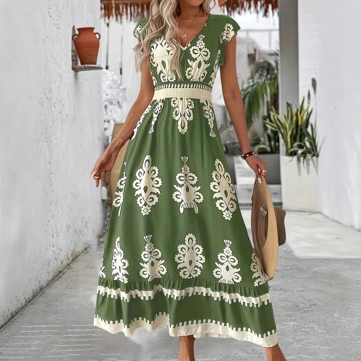 Damen Maxikleid mit elegantem floralen Muster Drune