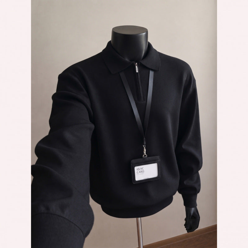 Herren Modischer Pullover mit Stehkragen Drune