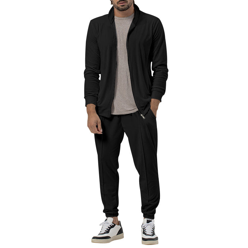 Herren Atmungsaktive Zip-Jacke mit hohem Kragen und seitlichen Taschen Drune