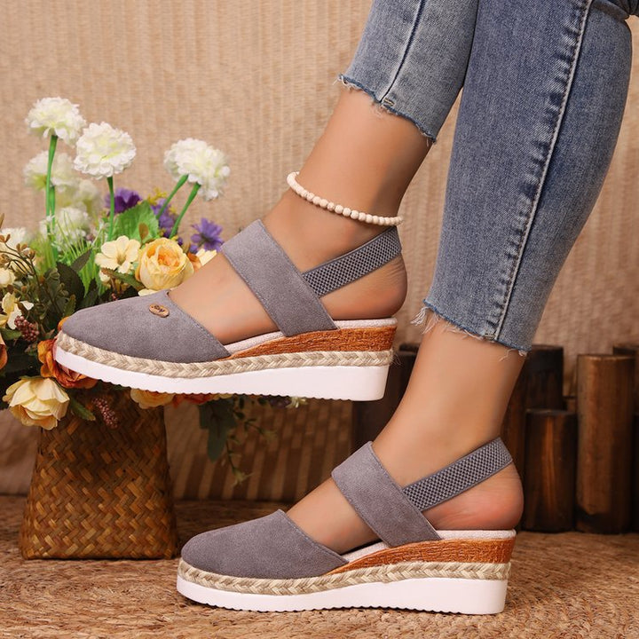 Damen Keil-Slingback Espadrille mit gepolstertem Komfortfußbett Drune