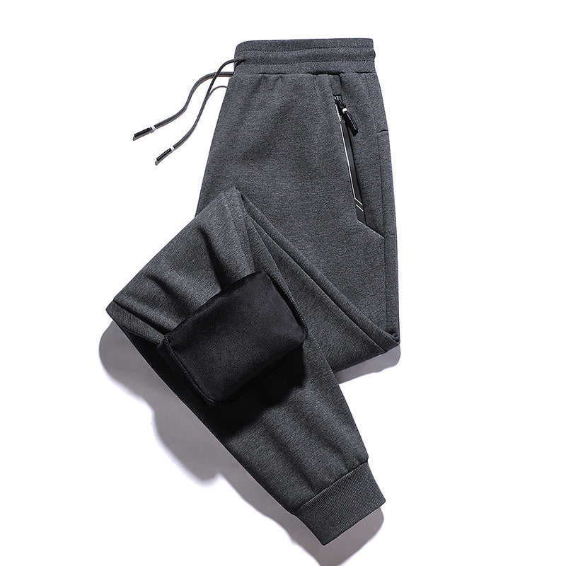 Herren Thermo-Fleece-Jogginghose mit angerauter Innenseite, Reflektierenden Reißverschlusstaschen und Kordelbund Drune