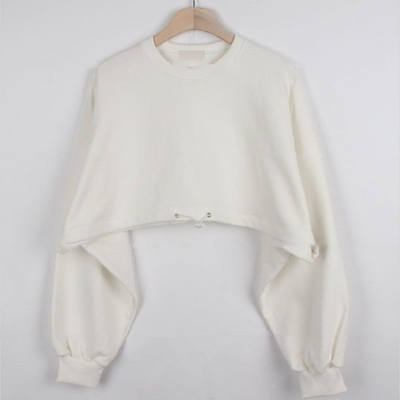 Damen modisches Freizeit-Set mit cropped Oberteil und Rock Drune