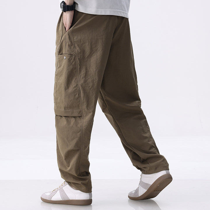 Herren Cargo-Jogginghose mit Kordelzug, elastischem Saum und seitlichen Utility‑Taschen Drune