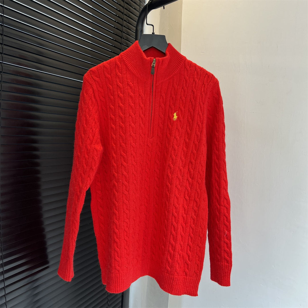 Damen Strickpullover mit Stehkragen Drune