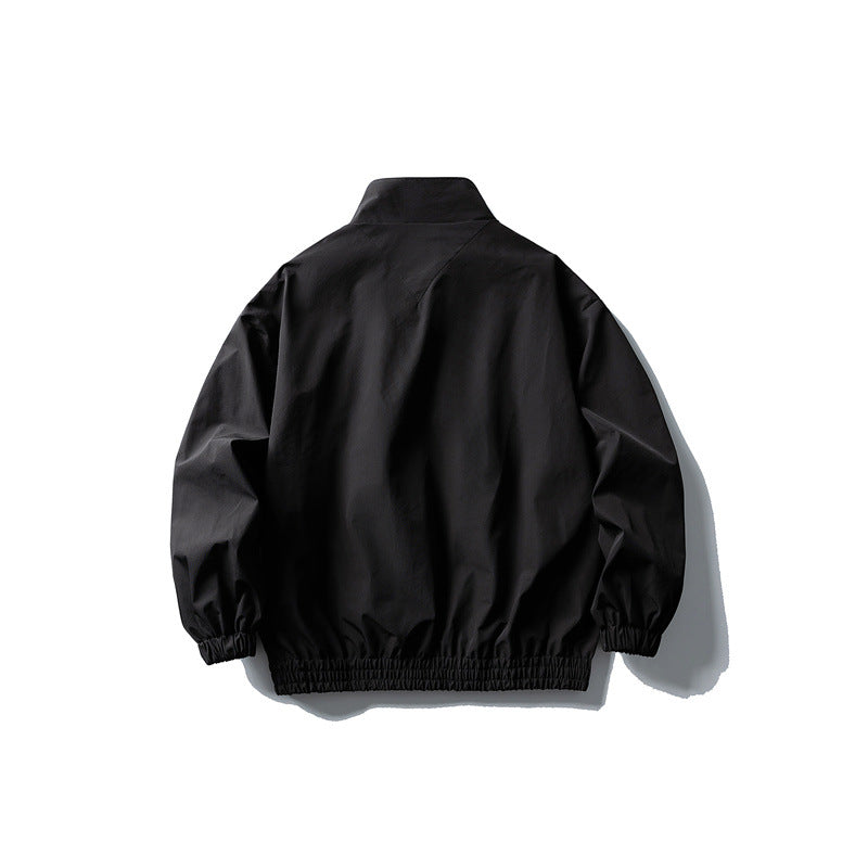 Herren Windbreaker-Jacke im Boxy‑Schnitt mit Stehkragen und elastischem Saum Drune