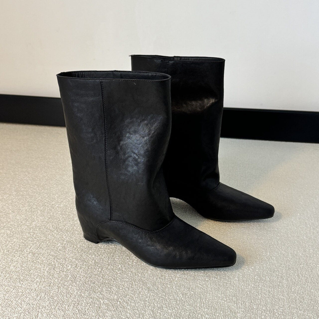 Damen Stilvolle Stiefeletten mit spitzem Fuß Drune