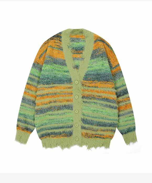 Damen Strickjacke mit farbenfrohem Muster und weichem Material Drune