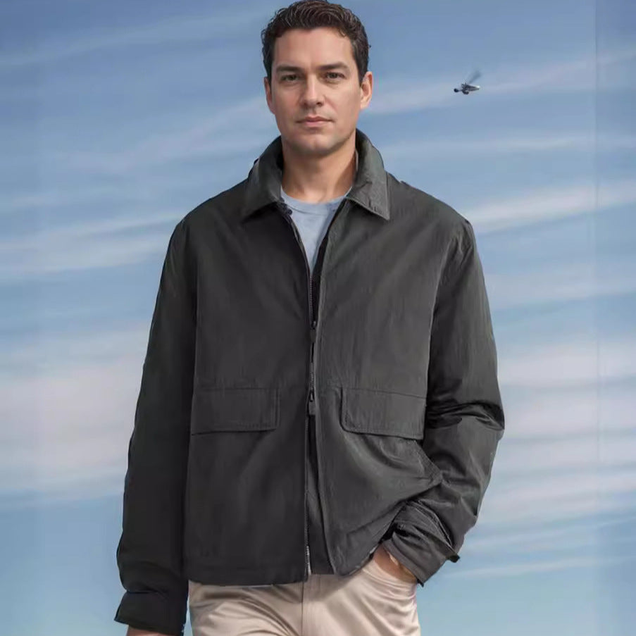 Herren lässige Jacke mit praktischen Taschen und modernem Schnitt Drune