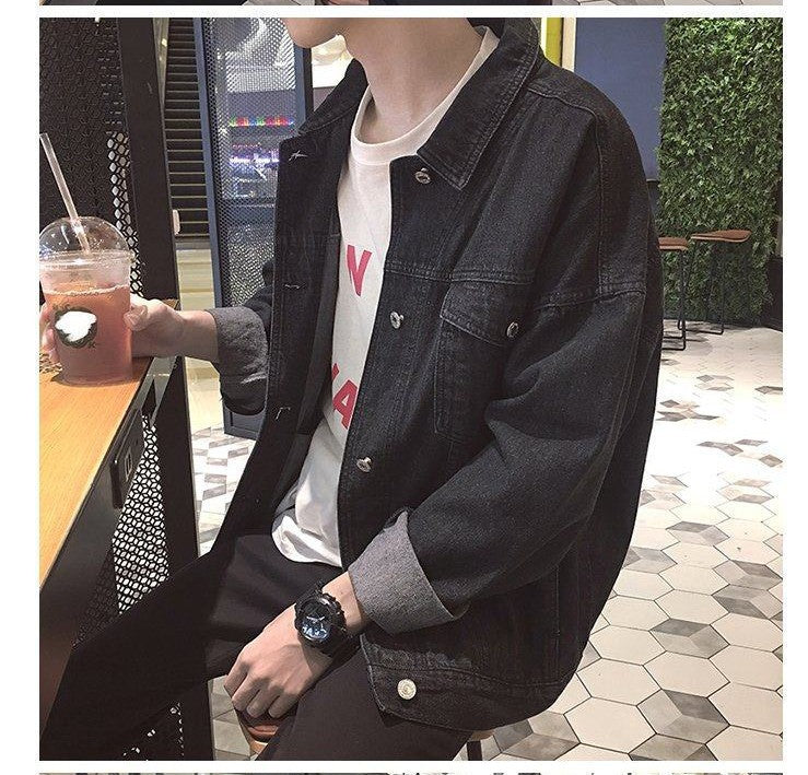 Herren Locker geschnittene Denimjacke Drune