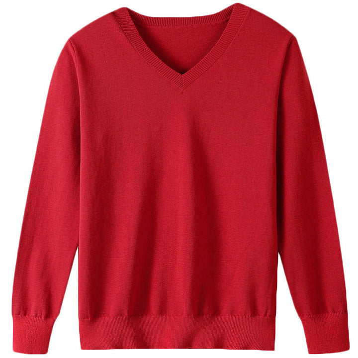 Damen Leichter V‑Ausschnitt Feinstrickpullover aus kaschmirweicher Baumwollmischung mit elastischen Rippbündchen Drune
